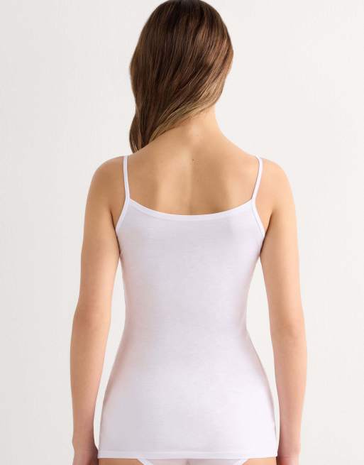 Intimissimi Ultrafresh cotton vest top in white, 2 of 7