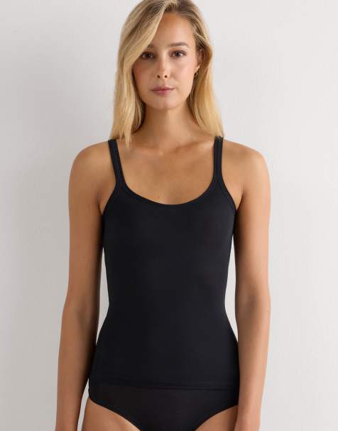 Intimissimi Ultralight cotton top in black - view 1
