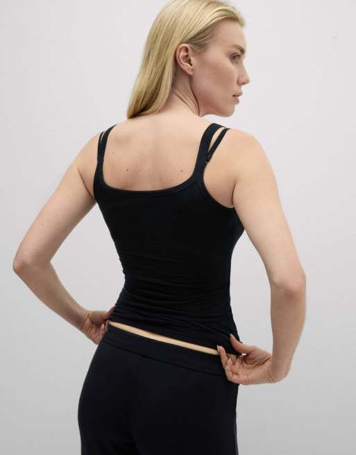 Intimissimi Ultralight cotton top in black, 2 of 6