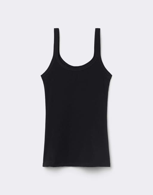 Intimissimi Ultralight cotton top in black, 5 of 6