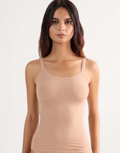 Intimissimi Ultralight cotton top in honey soft beige