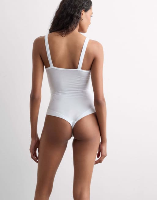 Intimissimi Ultralight cotton vest body in white, 2 of 6