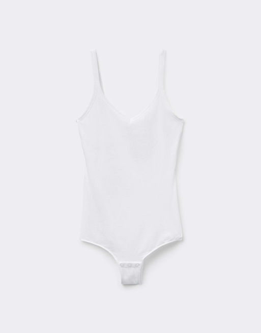 Intimissimi Ultralight cotton vest body in white, 5 of 6