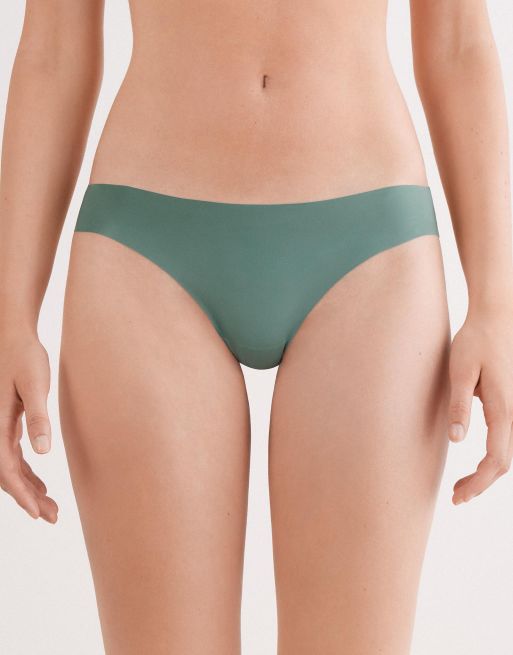 Intimissimi Ultralight microfibre brazilian knickers in forest green