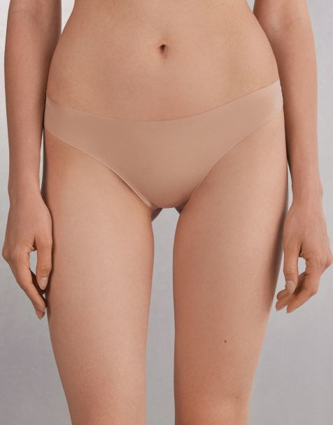 Intimissimi Ultralight microfibre brazilian knickers in honey soft beige - view 1