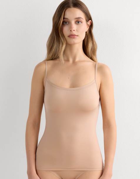 Intimissimi Ultralight microfibre top in honey soft beige