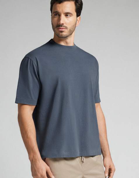 Intimissimi Washed collection oversized t-shirt in blue - view 1