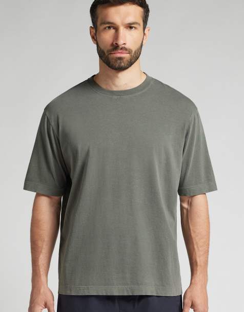 Intimissimi Washed collection oversized t-shirt in military green stonewash