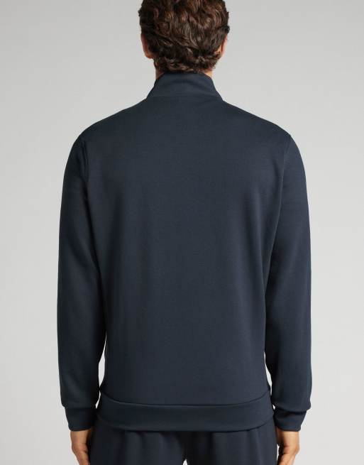 Intimissimi Zip-up technical sweatshirt in midnight blue, 3 of 4