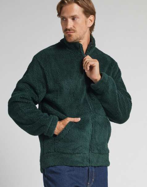 Intimissimi Zip-up teddy sweatshirt in dark green - view 1