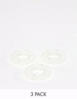 Invisibobble 3 pack Power Strong Hair Ties - Crystal Clear | ASOS