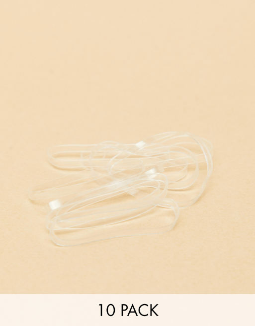 little clear hair ties