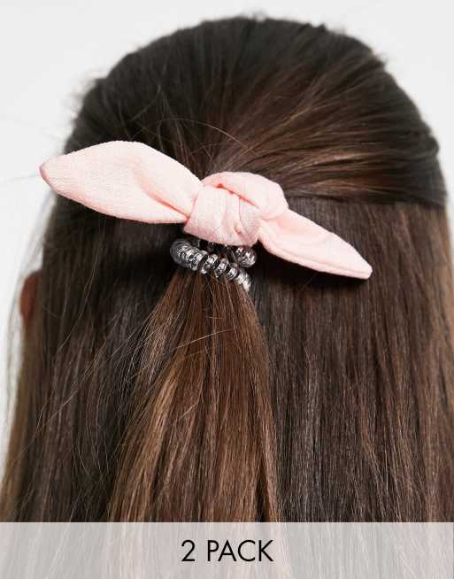 invisibobble - Bowtique Duo - Twee haarstrikjes in kleuren 'Nordic Breeze' en 'Summer Lemming Go'
