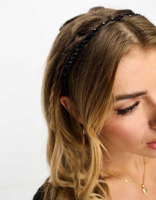 invisibobble – HAIRHALO – Haarreif – Black Sparkle, 3 von 4