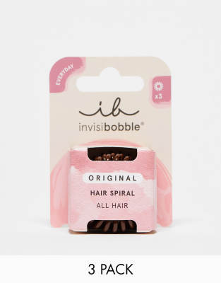 invisibobble - Original - 3 Haargummi-Spiralen - Pretzel Brown