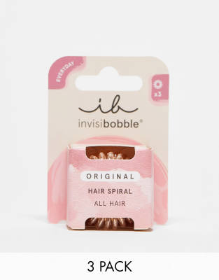 invisibobble - Original - 3er-Pack Haargummi-Spiralen - Bronze Me Pretty-Brown