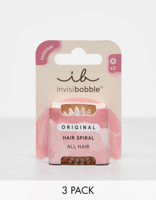 invisibobble - Original - 3er-Pack Haargummi-Spiralen - Crystal Clear-Transparent