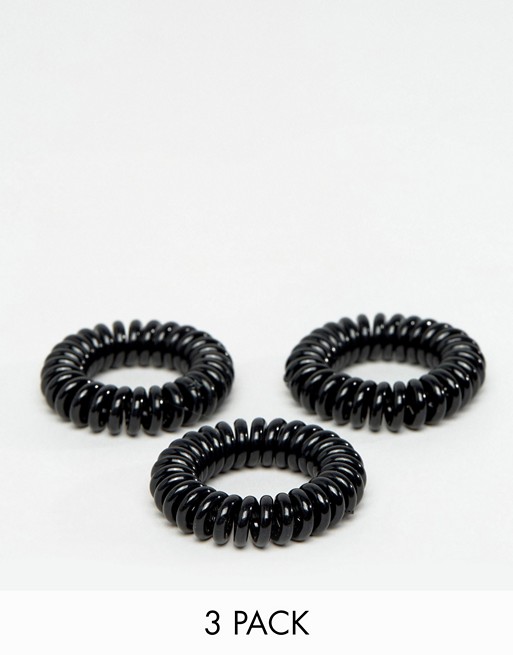 Invisibobble 3 pack Power Strong Hair Ties - Black