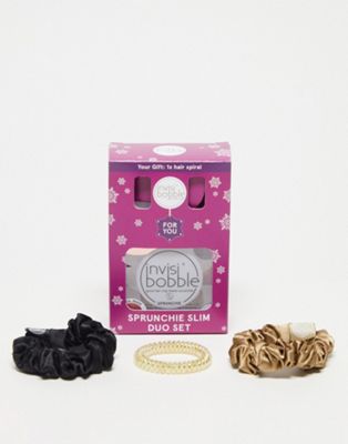 invisibobble Time to Shine You're Golden Sprunchie Slim Duo Set