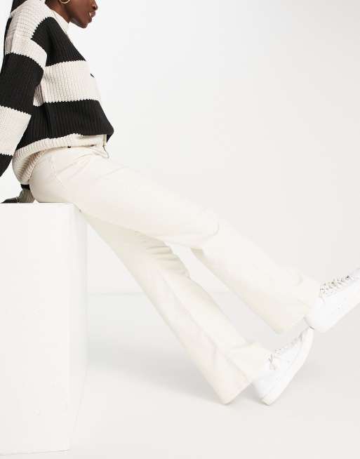 InWear - Aurori - Jeans met wijde pijpen en hoge taille in crème