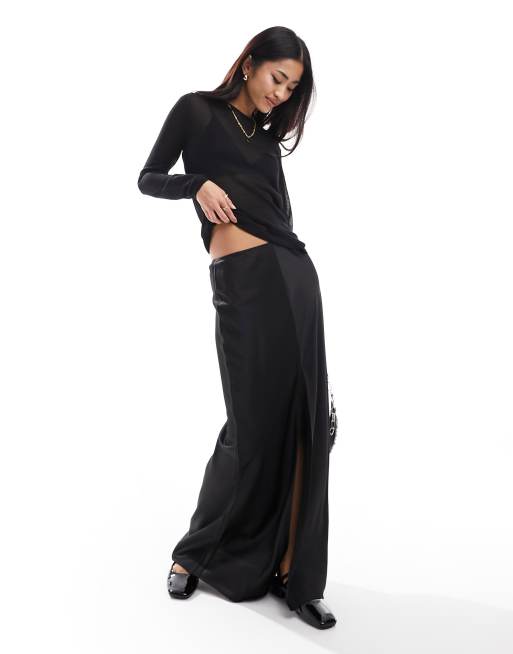 InWear - Bekka - Pull effet superposé en fine maille transparente - Noir, 4 de 4