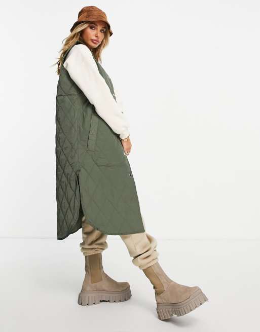 Long quilted vest - Women