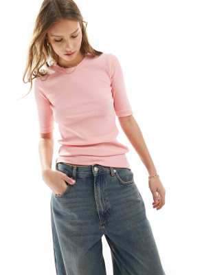 In Wear InWear Dagna soft ribbed top in light pink