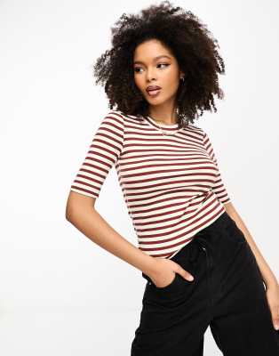 In Wear InWear Dagna striped jersey t-shirt in black and white-Multi