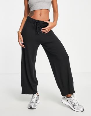 In Wear InWear Ennivi knitted wide leg joggers co-ord in black