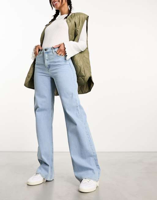 InWear high waist wide leg jeans in light blue