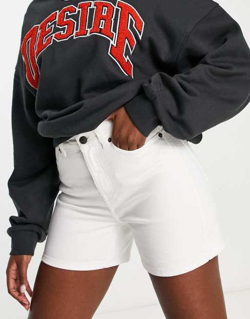 InWear Katelin cotton denim shorts in white (part of a set)
