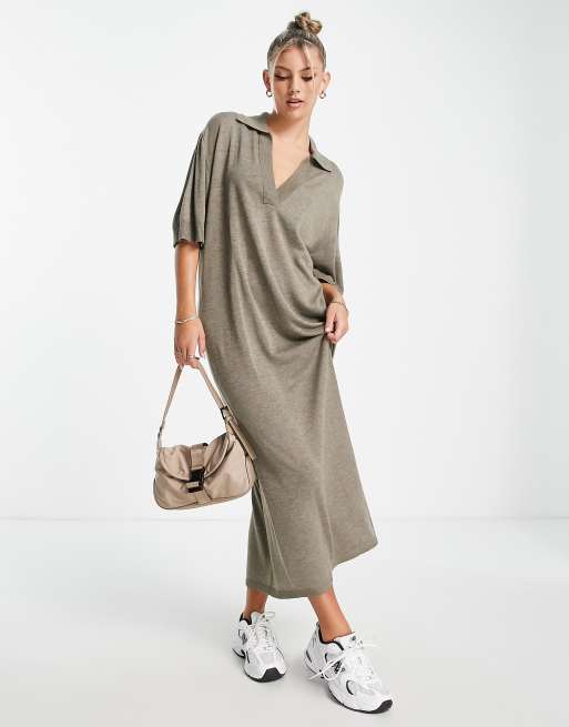 InWear - Klio - Vestito midi in maglia leggera color avena