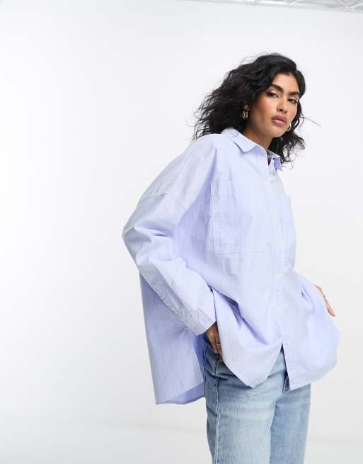 InWear – Maina – Niebieska koszula oversize w paski