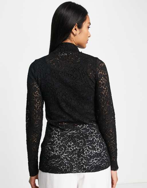 InWear - Octava - Top en dentelle à col montant - Noir, 2 de 4