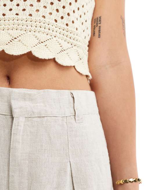 InWear - Peg - Pantaloni sartoriali in lino beige, 5 di 5