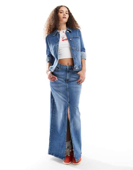Baggy denim jacket womens clearance
