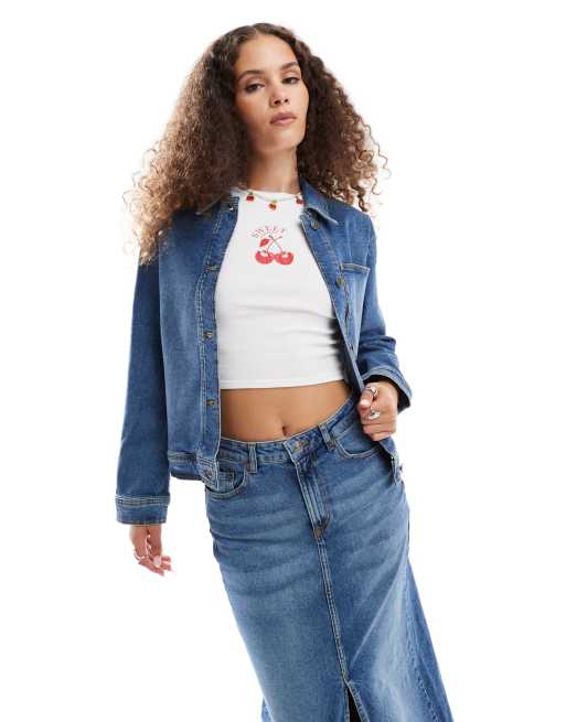 InWear - Pheiffer - Veste en jean d'ensemble coupe ample - Bleu