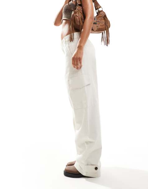 InWear - Piri - Pantaloni cargo color crema in denim - view 1