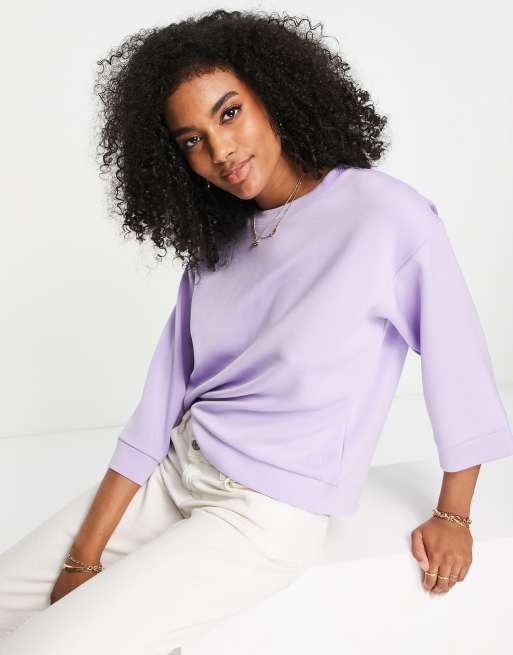 InWear soft touch jersey sweatshirt co ord in lilac ASOS