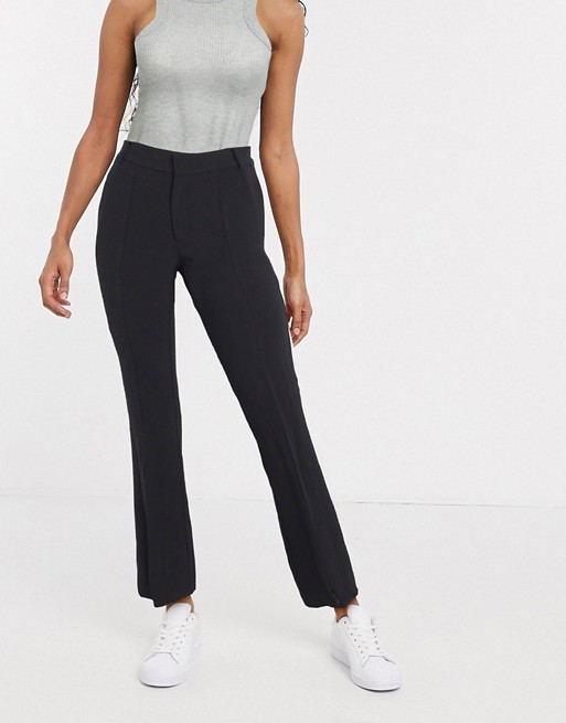 InWear Zayna split front trousers in black