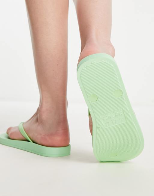 Mint green best sale flip flops