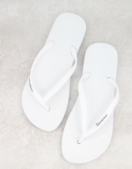 kunst op tijd Net zo Ipanema anatomic flip flops in white | ASOS