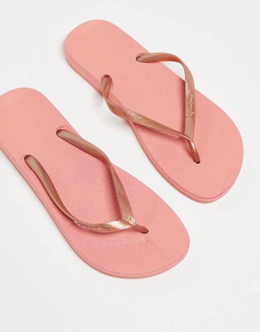 Coral flip store flops