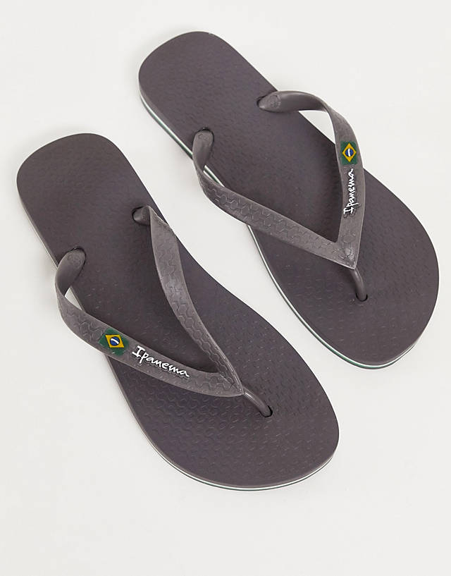 Ipanema - classic brazil flip flops in dark grey