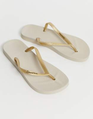 ipanema flip flops gold