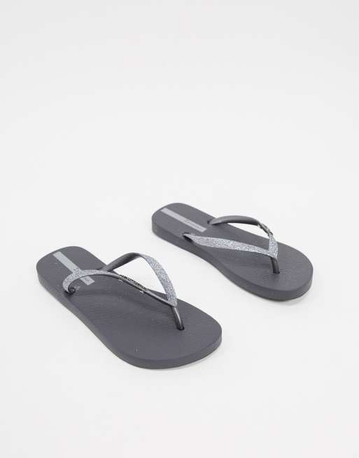 Ipanema glitter flip flop sandal in grey | ASOS