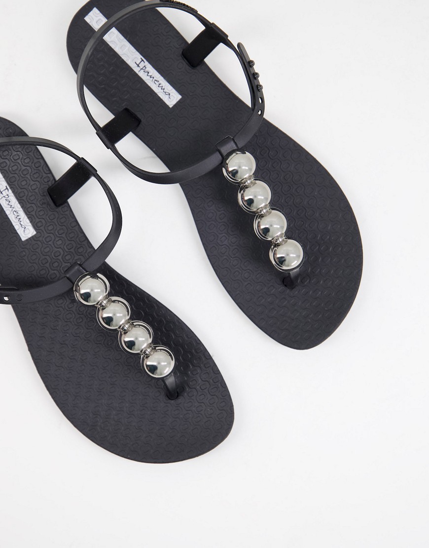 Braid & Pebble Effect Ipanema Ladies Charm 21 T-Bar Summer Sandals 