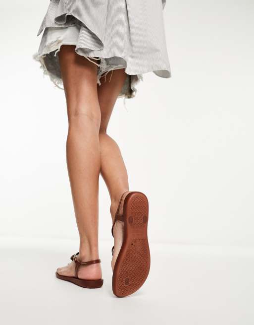 Ipanema - Platte sandalen met hangertje in lus in brons, 3 van 4
