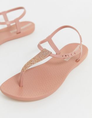 ipanema pop glitter flat sandals