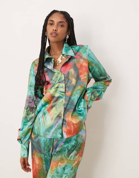 Isabelle Pennington-Edmead Basterre shirt co-ord in storm print - view 1